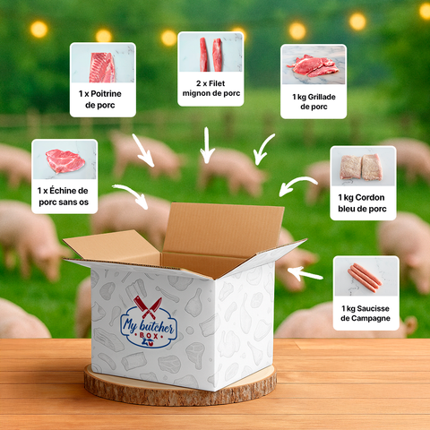 Box Cochonne – 11 kg de pur cochon à se partager