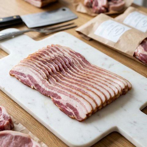 Bacon (Poitrine de porc fumée tranchée) — pièce contenue dans la Box Burger Mix Premium | My Butcher Box