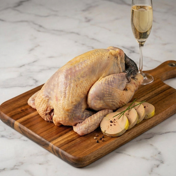 Pintade Label Rouge désossée farcie champagne & foie gras