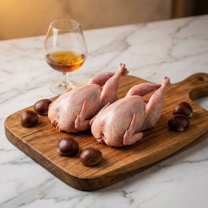 My Butcher Box - Caille Label Rouge désossée farcie marron & cognac